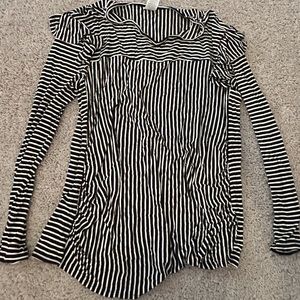 Maternity black and white long sleeve